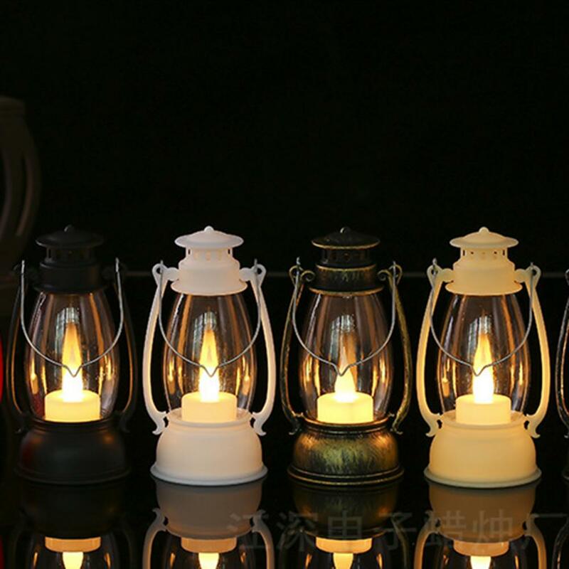 레트로 전자 LED 촛불 램프, 빈티지 할로윈 걸이식 LED 촛불 조명, 따뜻한 빛, 생일 호텔 웨딩 홈 장식