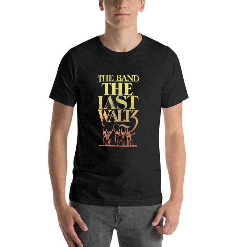 Винтажная Футболка The Band The Last Waltz, милая одежда, приталенные мужские футболки с черным графическим принтом животных для мальчиков