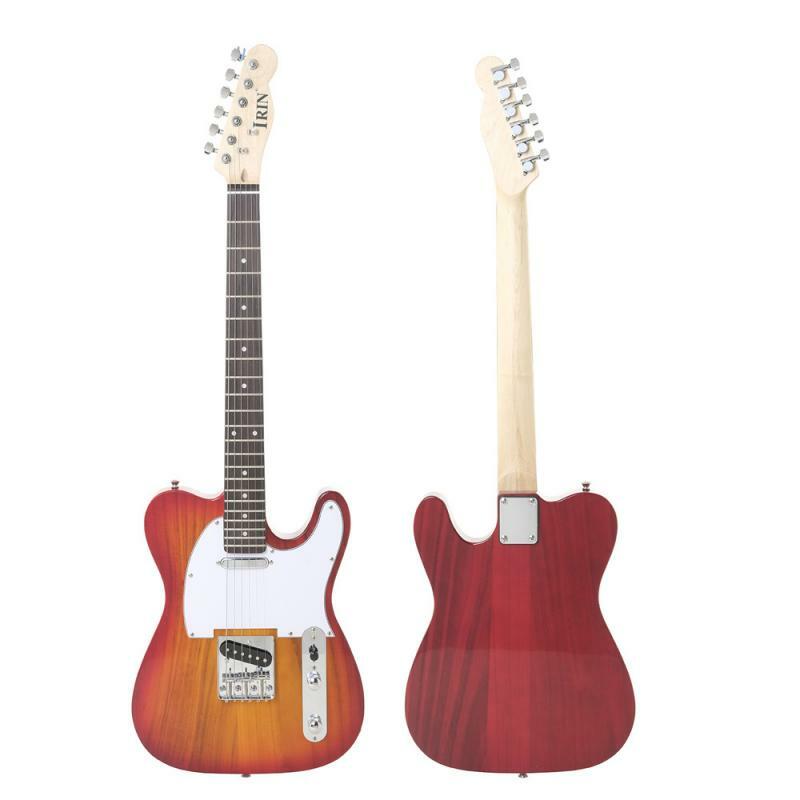 IRIN guitarra elétrica Rock instrumento musical, Maple Fingerboard Material, Basswood, botão semi-fechado