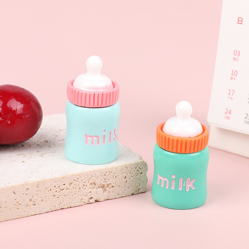 Mini biberón de leche de simulación 1:12, biberón en miniatura, accesorios para casa de muñecas DIY