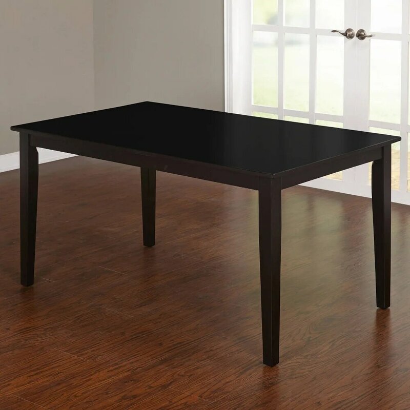 Boussac-大きなモダンな農家のダイニングテーブル、黒のテーブル