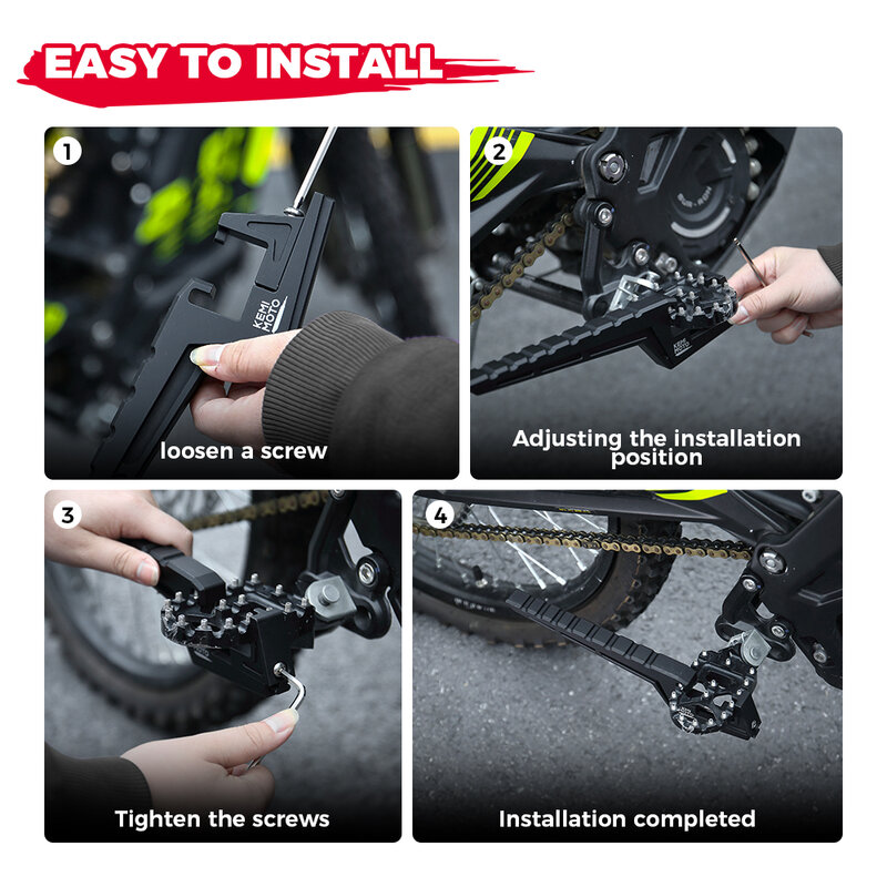 Extensiones de clavija de pie de pasajero Surron, estriberas extendidas para Motocross, bicicleta de cross, accesorios todoterreno para Segway X160 X260