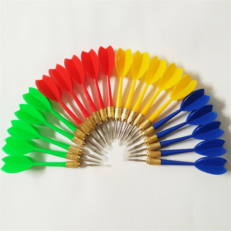 Dardos bonitos de punta de grada de vuelo, barril de aguja de ala de plástico multicolor, punta de cobre de hierro, juguete de lanzamiento, 11cm, 8 unidades