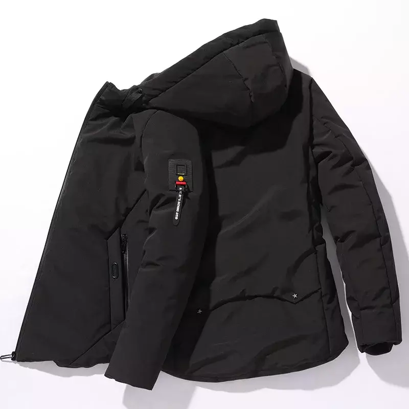 Mens Jackets Fashion Warm Men Down Jacket Coat Casual Thick Male Hooded Parkas Good Quality Mens Clothing Plus Size 8XL