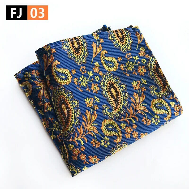 Neue Mode Männer Cashew Paisley Muster Mann Brust Handtuch Vier Quadrate Anzug Tasche Handtuch Multicolor Kopftuch (25*25 cm)