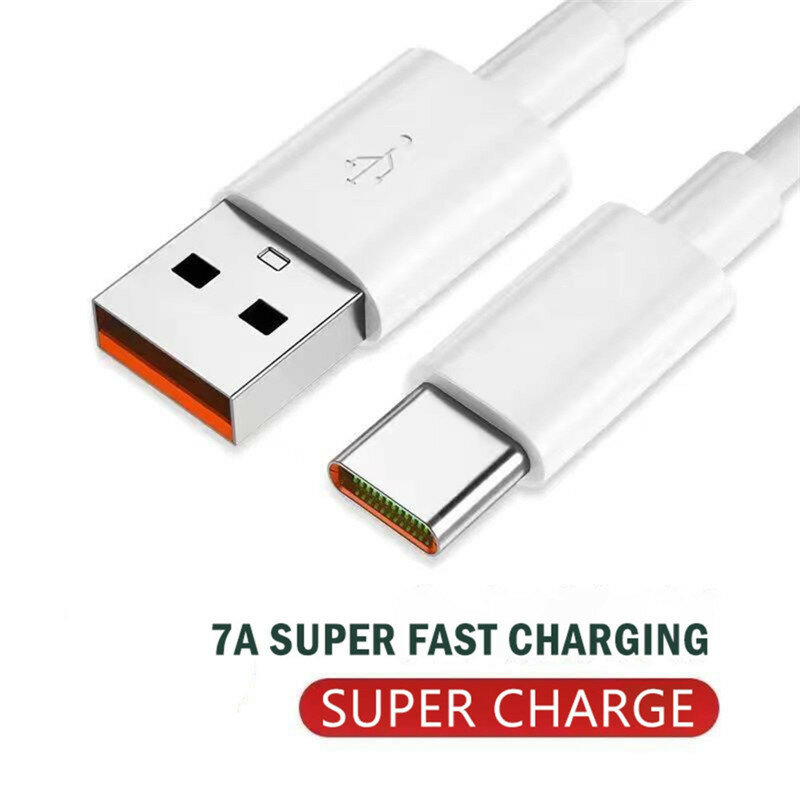 Cable USB tipo C de carga rápida, Cable de datos, 7A, 100W, para Huawei Mate 40, Xiaomi, Samsung Honor 50