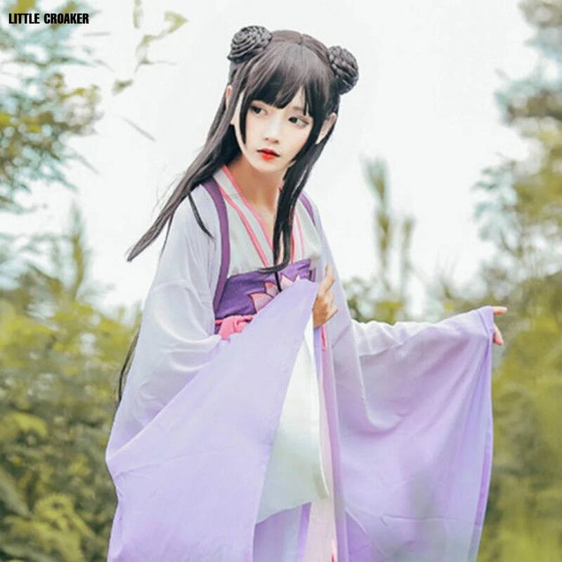 Kostum Anime Mo Dao Zu Shi Jiang Yan Li Cosplay Grandmaster Of Evil Cultivation Halloween Aksesoris Wanita Wig dan Penggemar