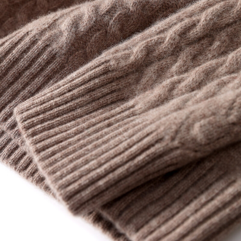Женский Однотонный пуловер из 100%-ной шерсти, кашемировый свитер с круглым вырезом, вязаный Топ с длинным рукавом, Осень-зима