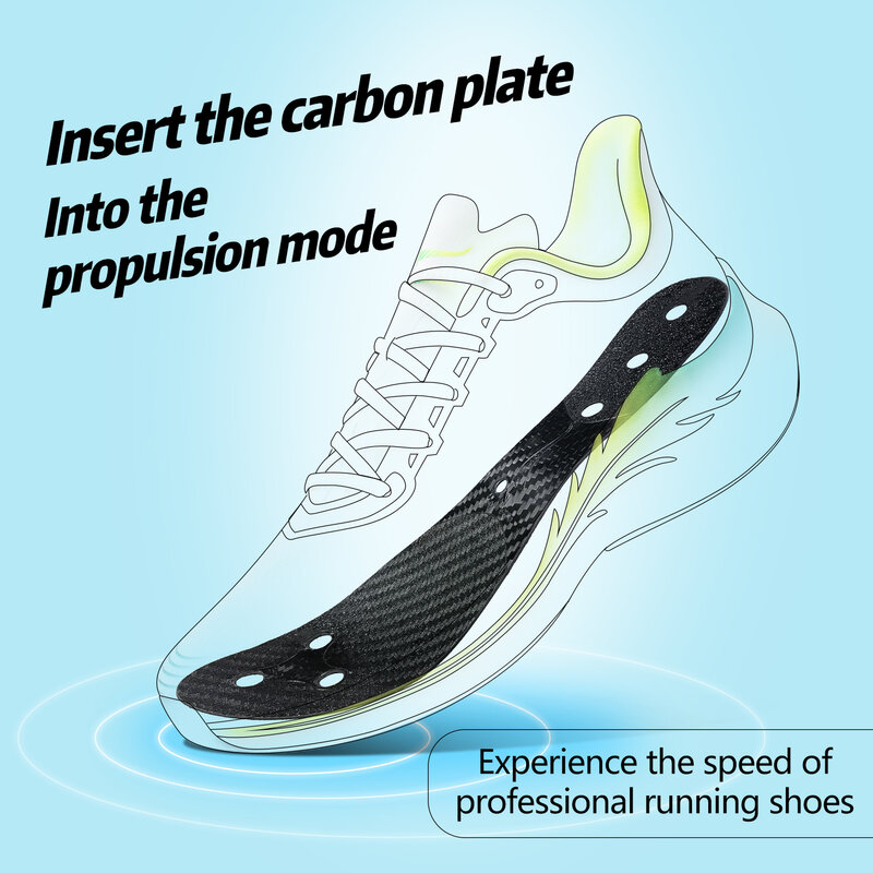 Onemix Marathon Training Loopschoenen Speciale Carbon Plaat 45 ° Vooruit Tilt Te Verbeteren Snelheid Studenten Test Concurrerende Running
