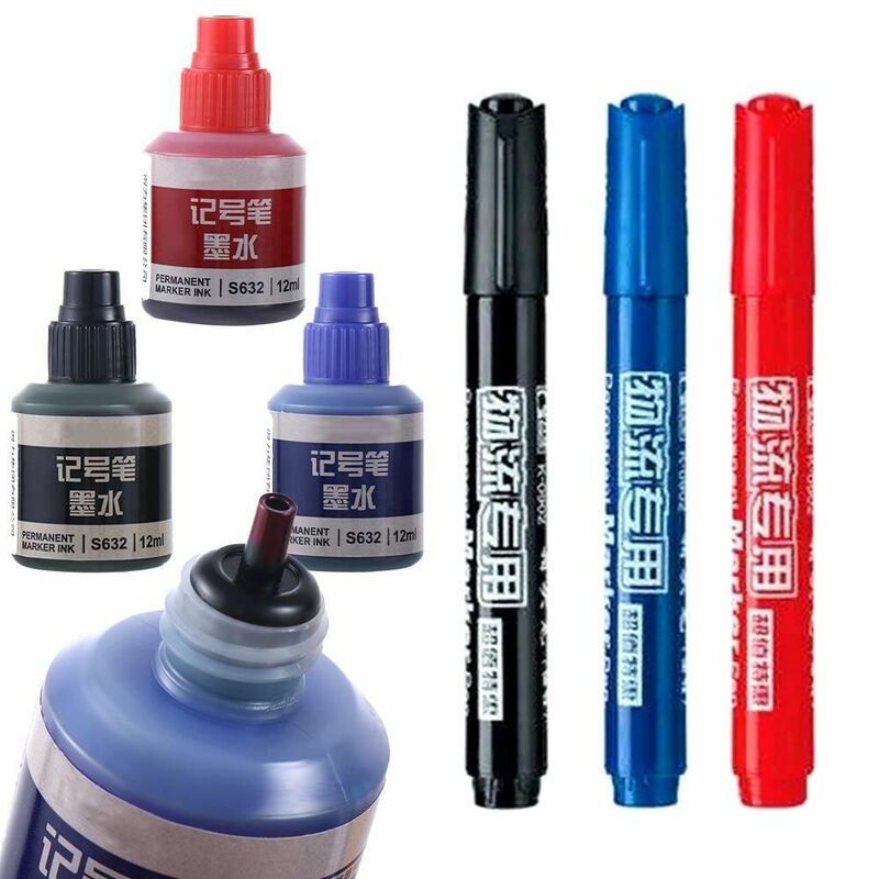 Levert Olie-Inkt 12Ml Waterdichte Direct Droge Verf Pen Inkt Graffiti Pen Inkt Marker Pennen Inkt Marker Pennen Navulling Inkt