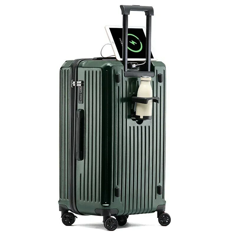 Универсальный чемодан, супер яркий и вместительный чемодан на колесиках, Женский прочный и долговечный чемодан для путешествий с тормозным кодом, 26 дюймов, 28 дюймов