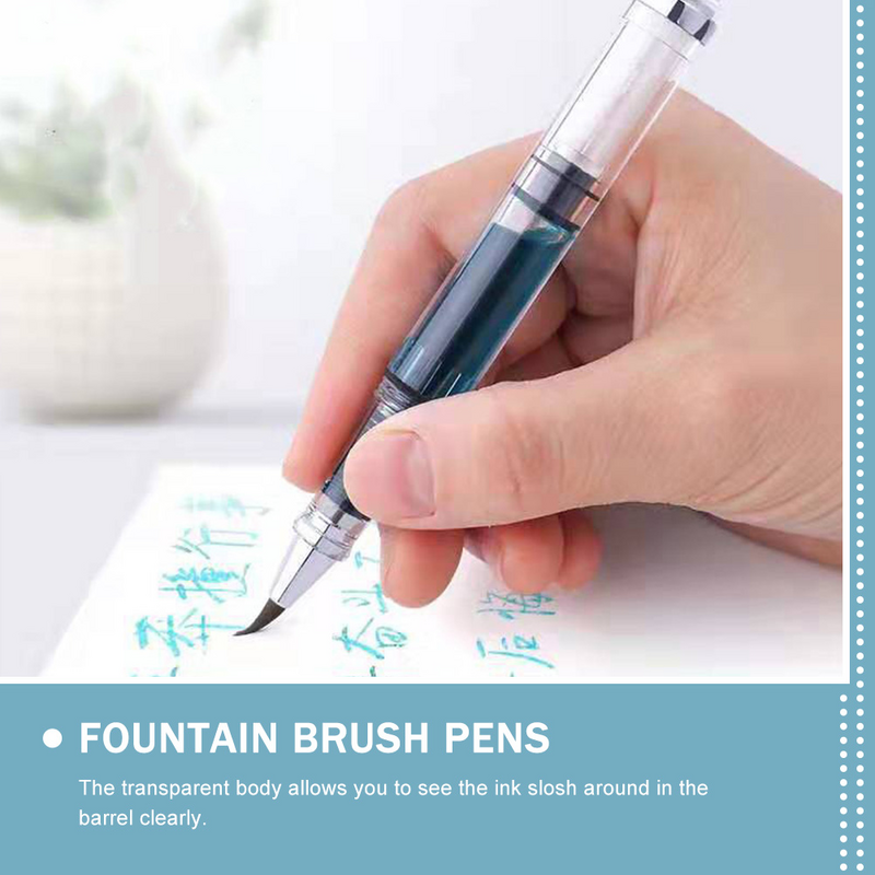 Ручка-кисточка для каллиграфии, практические ручки, пластиковый портативный перьевой карандаш для школы и акварели