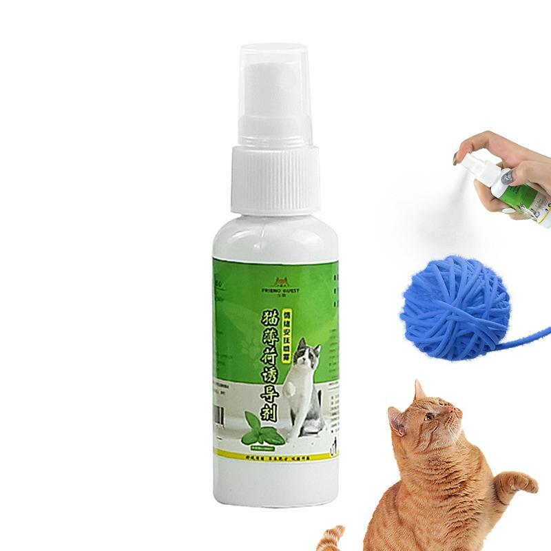 50ml Spray kocimiętka dla kotów i kocimiętka zdrowe składniki Spray dla kociąt koty i atraktant łatwy w użyciu i bezpieczny dla zwierząt artykuły dla zwierząt