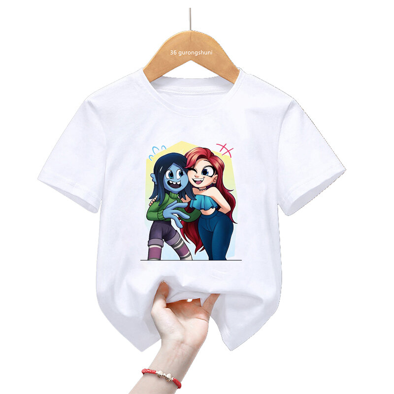 New Fantasy Anime Ruby Gillman Teenage Kraken T Shirt Kawaii Chelsea Mermaid T-Shirt Boys And Girls Clothes Short Sleeve Tops