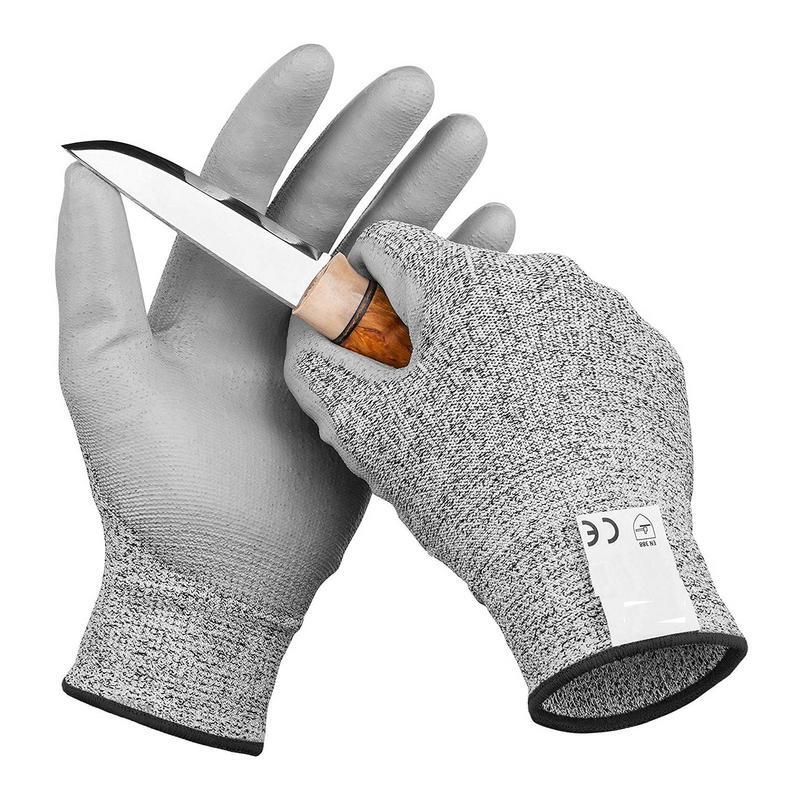 Перчатки для защиты от порезов, высокопрочные универсальные митенки для защиты от царапин и стекла, для кухни и садоводства, уровень 5 # W0