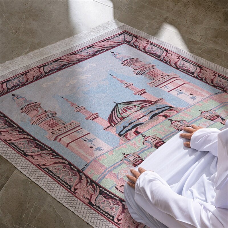Элегантный традиционный портативный Мягкий Молитвенный коврик с кисточками для медитации