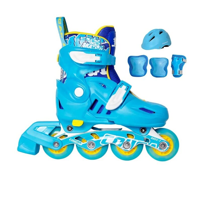 Conjuntos de patins com capacetes protetores para crianças, Flash Roller, sapatos, cotovelo, joelho, protetor de pulso, crianças