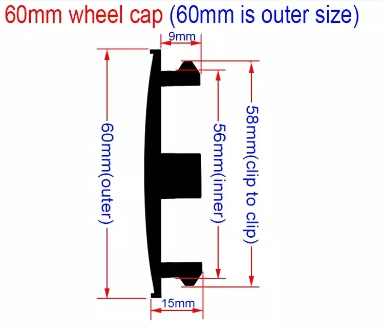 Tapa de cubo de rueda de coche, pegatina de llanta, emblema 3D, estilo para Volkswagen VW, negro y plateado, 4 piezas, 56mm, 60mm, 65mm, 68mm, 70mm, 76mm