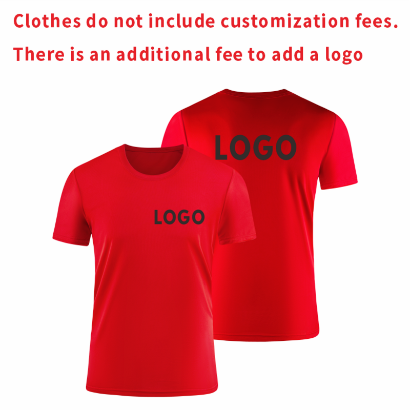 2024 benutzer definierte Logo schnell trocknende T-Shirt Druck Logo Bild Text Teamname Männer und Frauen Kurzarm Shirt Werbung Shirt