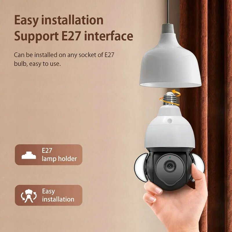 Cámara inteligente inalámbrica con WiFi, dispositivo de vigilancia con visión nocturna, ST-426E-4MP HD, IP66, compatible con tarjeta TF
