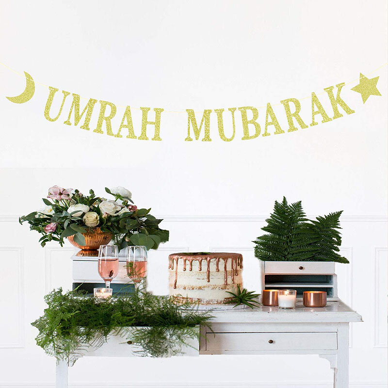 Umrah Mubarak Banner Eid Mubarak Banner Party Decorations Supplies