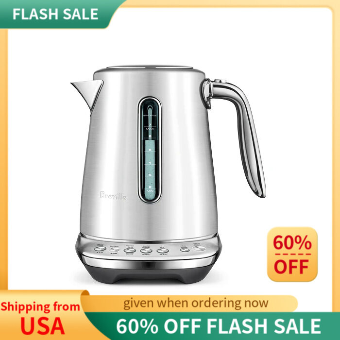 Breville IQ Electric Kettle, Brushed Stainless Steel, BKE820XL, 7.5 Cups,Silver