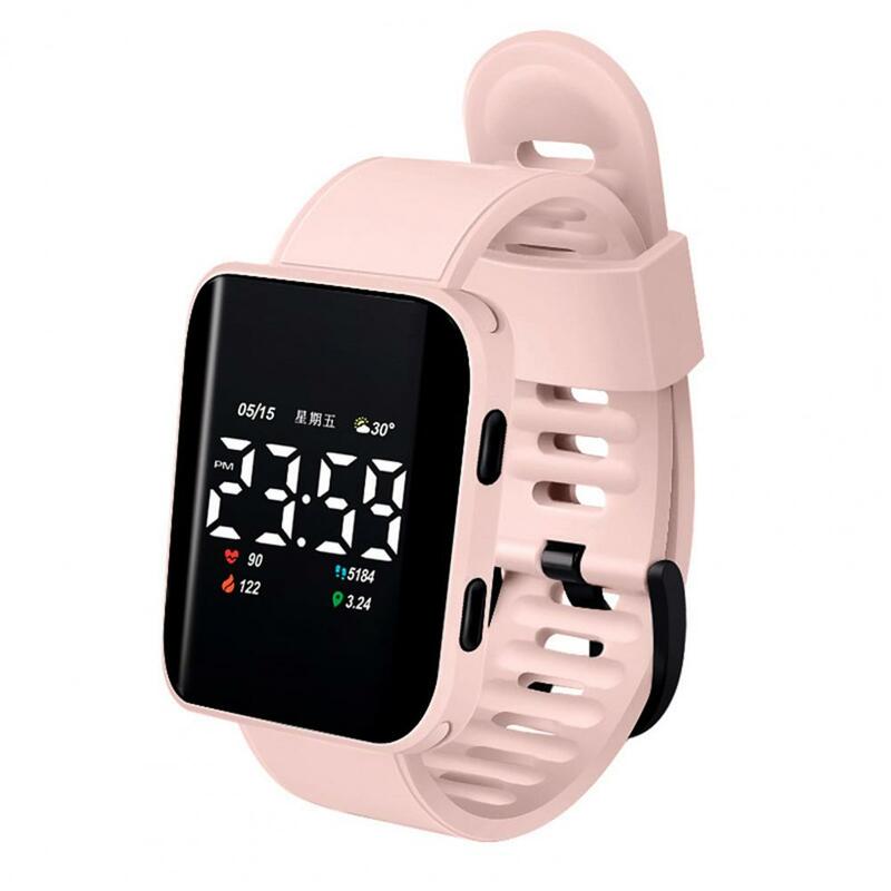 Светодиодные цифровые часы, водонепроницаемые детские часы с силиконовым ремешком, наручные часы для мальчиков и девочек, спортивные светодиодные часы, электронные наручные часы