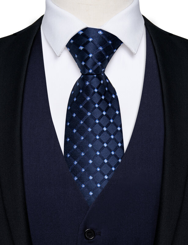 Abito formale Slim gilet e cravatta blu per uomo smoking o abito cappotto accessorio gilet nero da uomo cravatte maschili regalo spedizione gratuita
