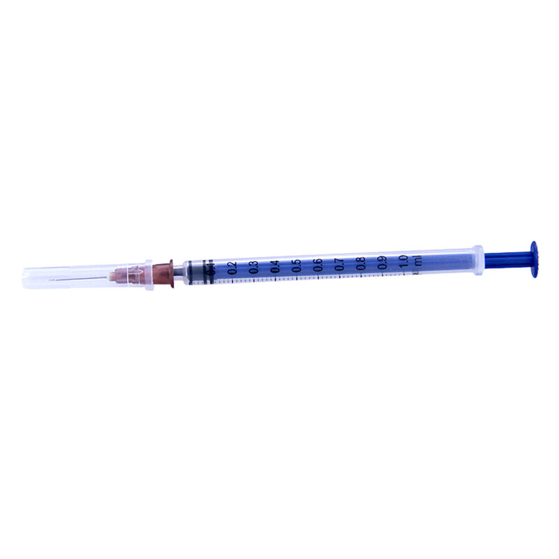10/20 sztuk strzykawka jednorazowa z igłą 1ML jałowej pojedynczy pakiet dla naukowe laboratorium uzupełniania karmienia pomiar cieczy