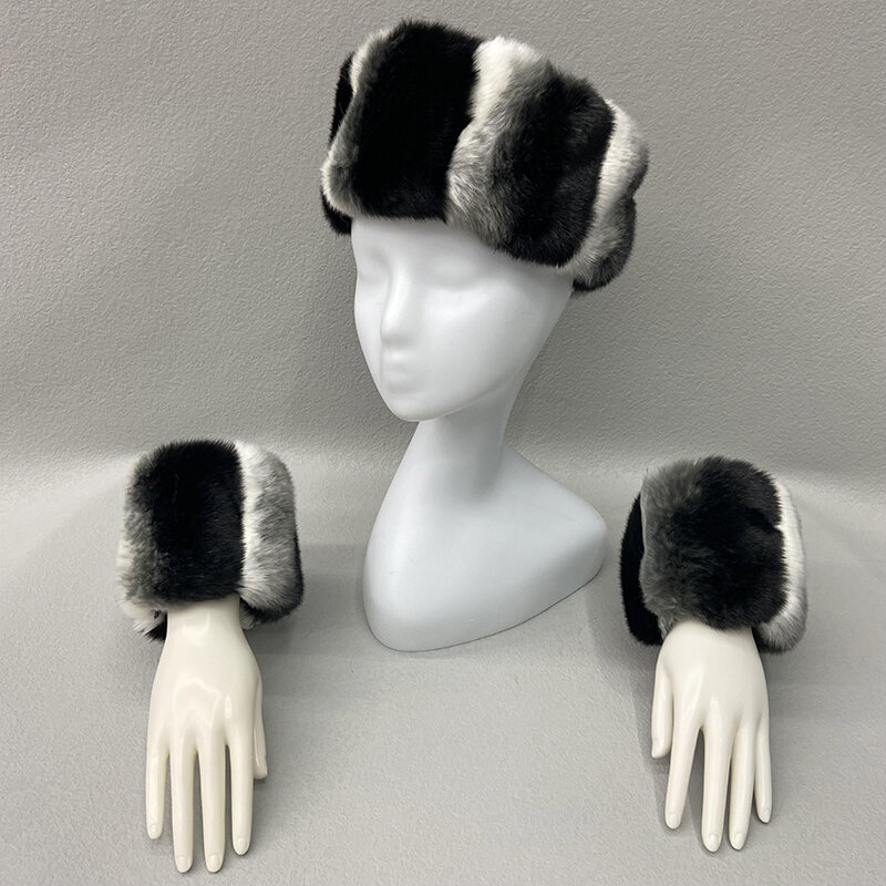 女性用のふわふわの毛皮の袖が付いたシルバースカーフ,フェイクファーの刺繍が施された豪華なペア,冬用