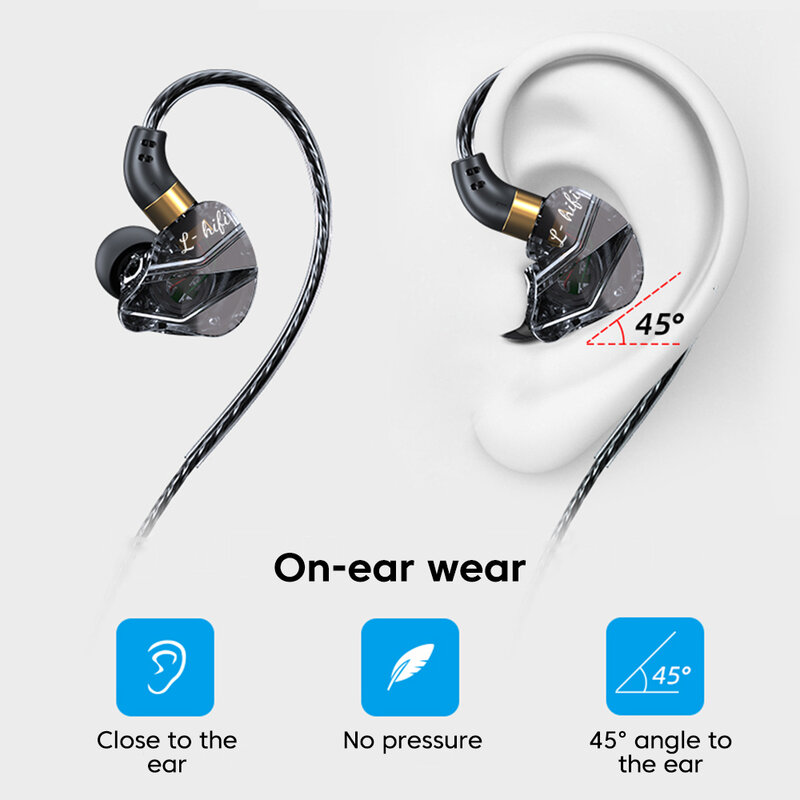 OLAF 3.5mm Jack Type C Plug Wired Headphones HIFI Bass Earphone in-Ear Headset Gamer Handsfree Earbuds For Xiaomi Huawei Samsung