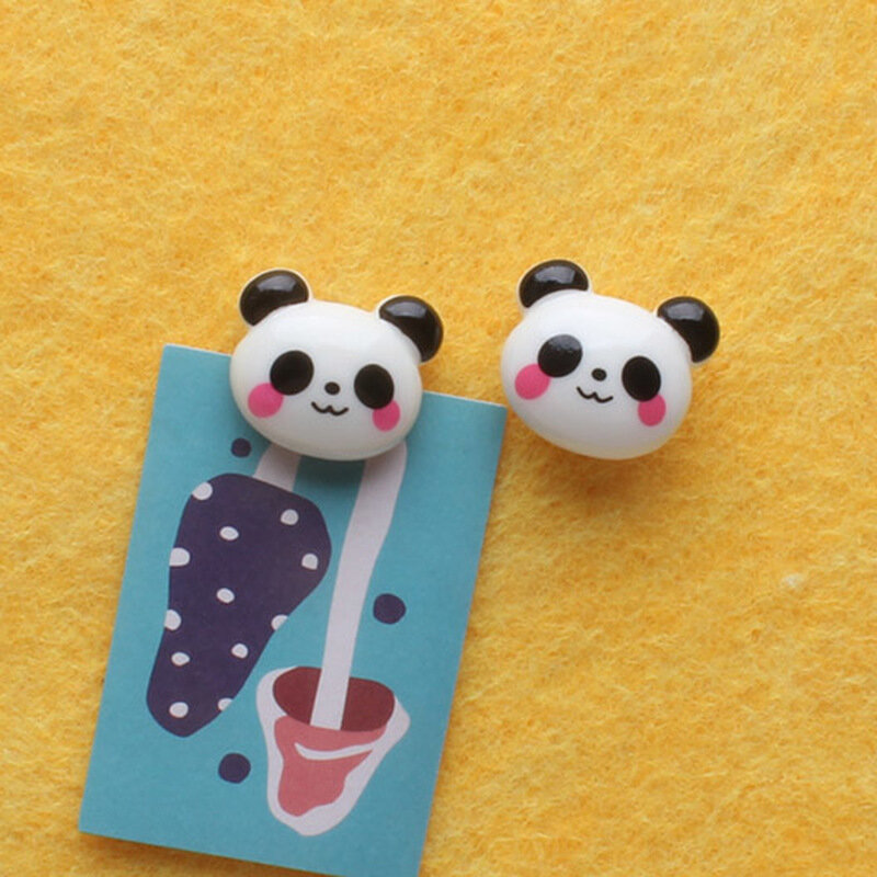 2Pc Giant Panda Kaart Punaises Kantoor Pin Decoratieve Punaise Kurk Boord Thumb Tack Pin Stationaire Diy Muur Office Binding supply