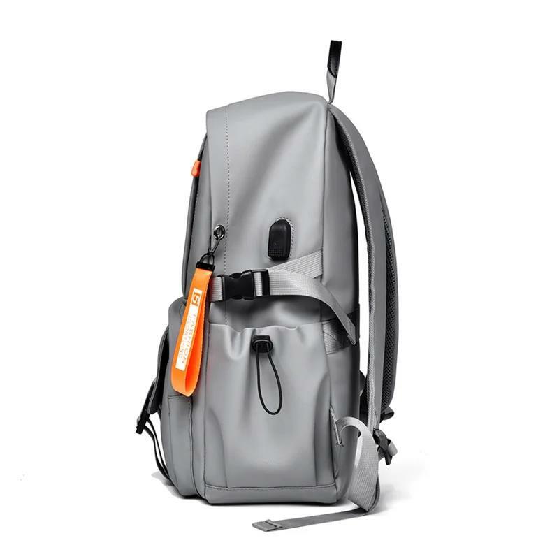 Wodoodporny plecak z nylonu dla mężczyzn USB ładowanie Casual Travel 15, 6 Cal plecak do laptopa