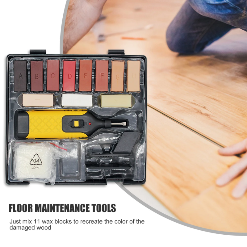 Laminate Floor Repair Kit Furniture Scratch Fix Wax System Mending Tool Floor Worktop Sturdy Casing Chips Scratches Mending Tool