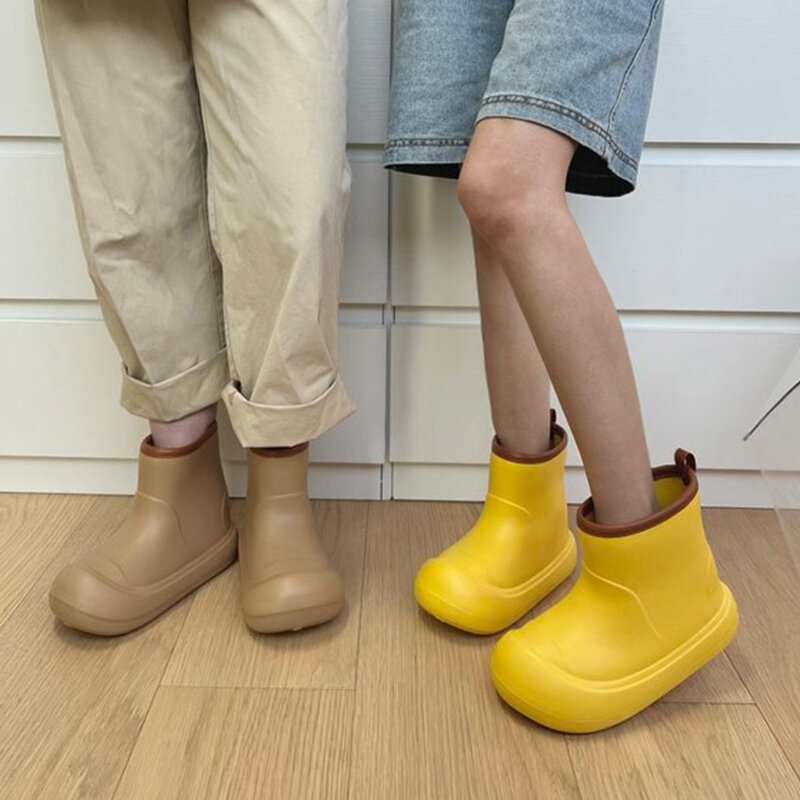Rainboots 2024 baru tebal sol Mode orang tua anak antiselip tahan air sepatu hujan semua musim