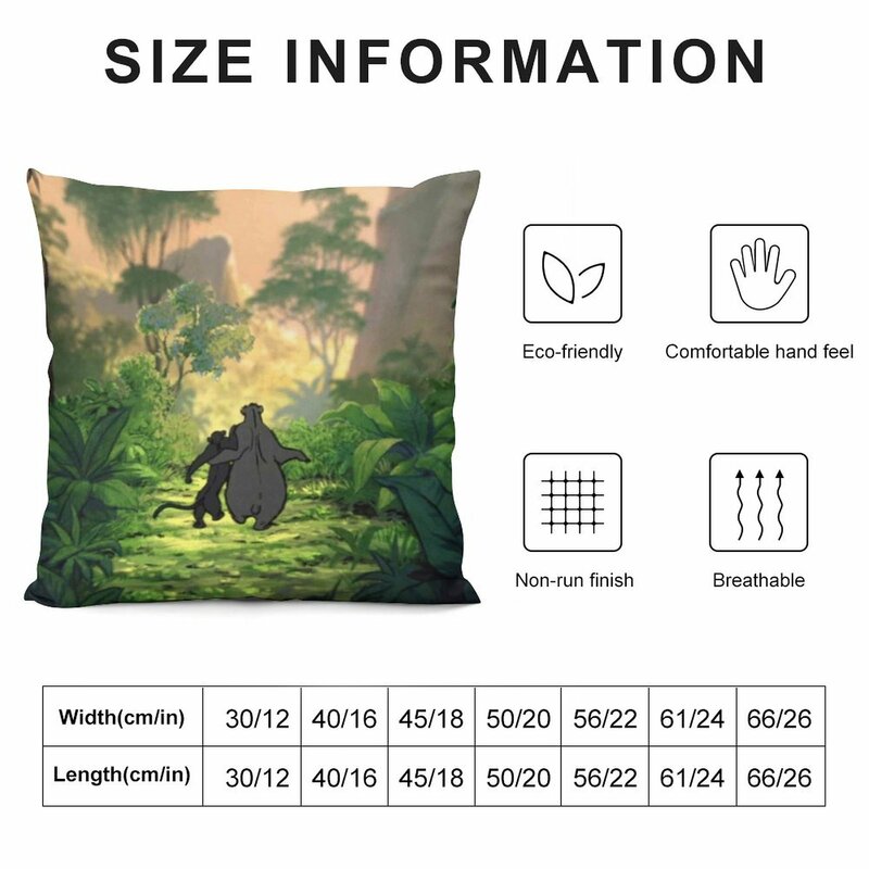 Funda de almohada decorativa de The Jungle Book, cojín personalizado, decoración de otoño, decoraciones navideñas, 2024