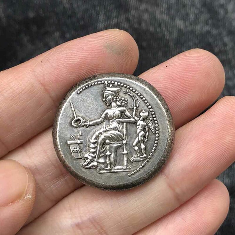 럭셔리 위대한 그리스 어머니 천사 커플 아트 동전, 행운의 기념 동전 주머니, 재미있는 동전 및 선물 가방, 재미있는 3D 노벨티