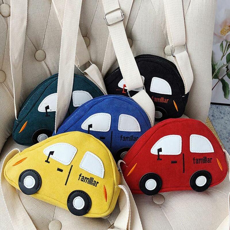 Cartoon Car Crossbody Bag para crianças, Cute 3D Backpack, Bolsa de Ombro Diagonal, Bolsas escolares