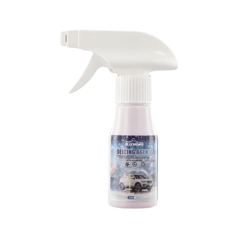 Dissolvant de glace en spray pour pare-brise de voiture d'hiver, De479, anti-glaçage, gel, neige, kit de neige, enlèvement par pulvérisation, protection, dégivrage, M8Z0, 60ml
