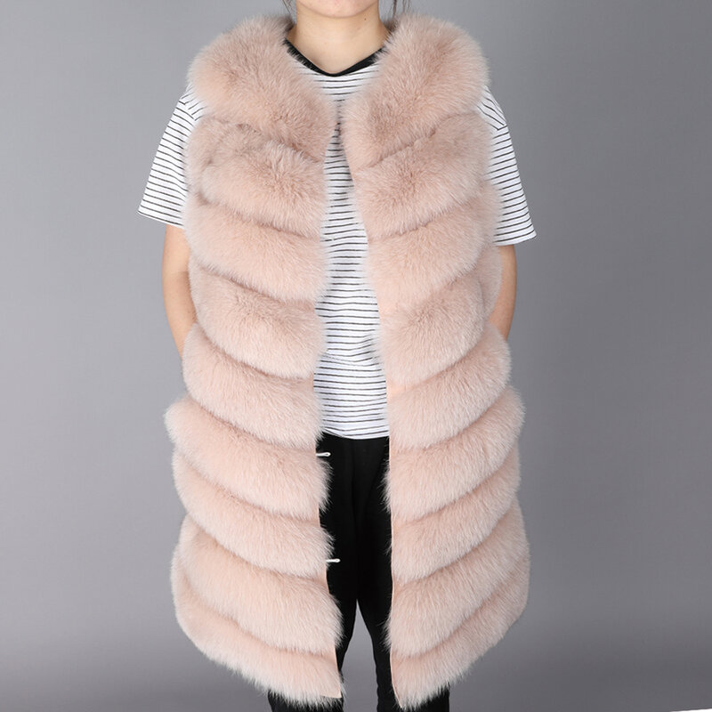 2020 Winter Frauen Kleidung der Natürliche Fuchs Pelz Mantel 100% Echt Fox Pelz Weste Jacke Park Parker Warm halten