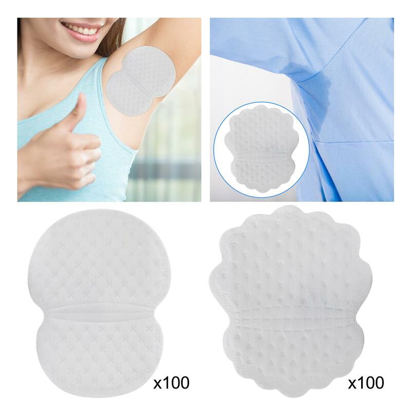 100Pcs Disposable Underarm Sweat Pads Breathable Armpit Sweat Pads for Dress