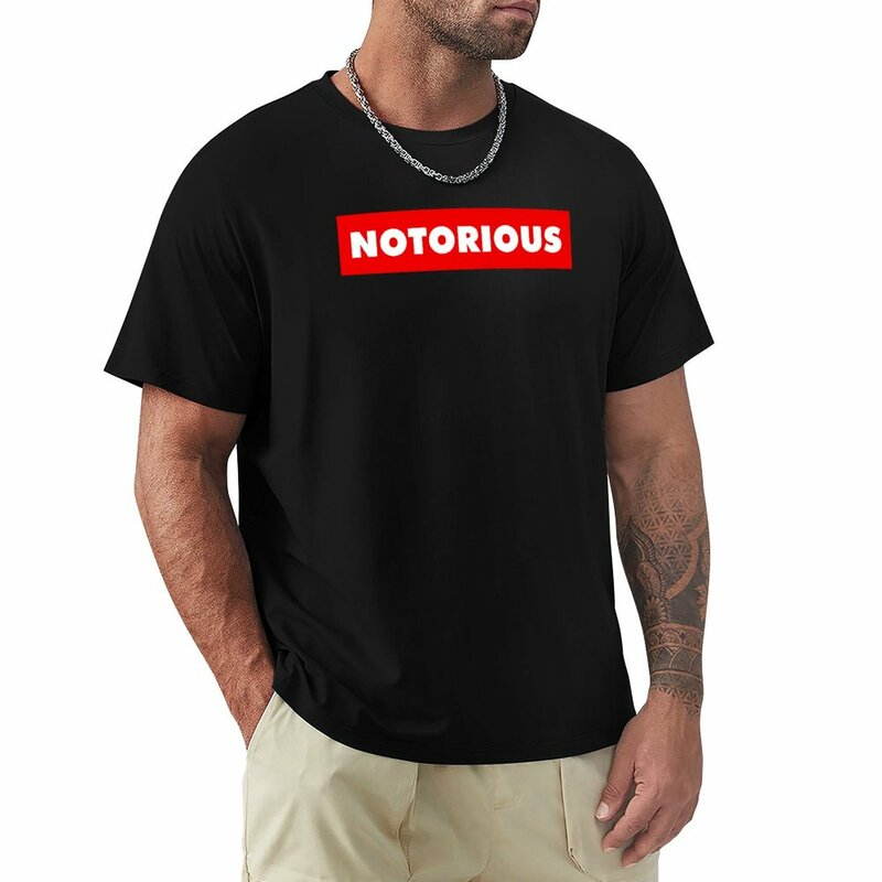 Notorious-camiseta simples masculina, tops plus size, roupas fofas para meninos