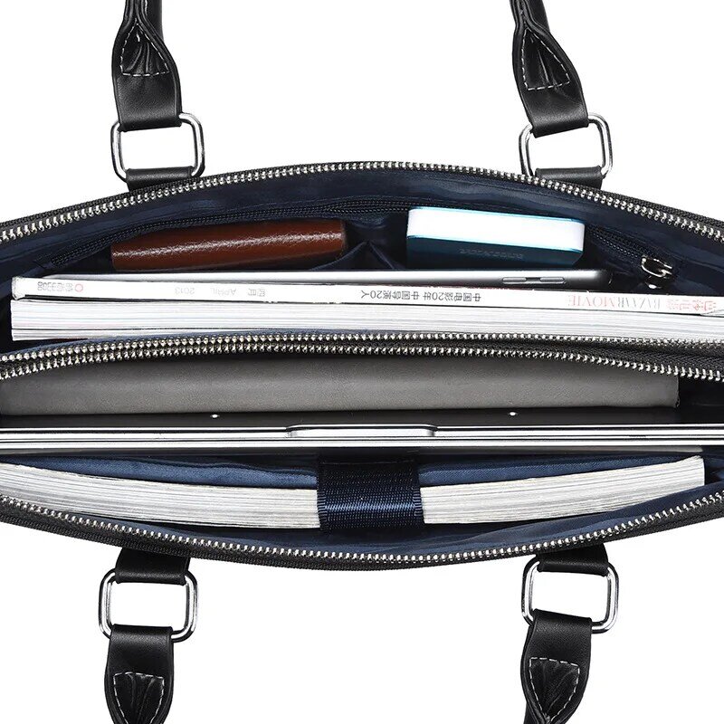 새로운 패션 더블 지퍼 서류 가방 방수 남여 핸드백 인과 남자 '어깨 크로스 바디 가방 노트북 메시지 가방 여행 가방