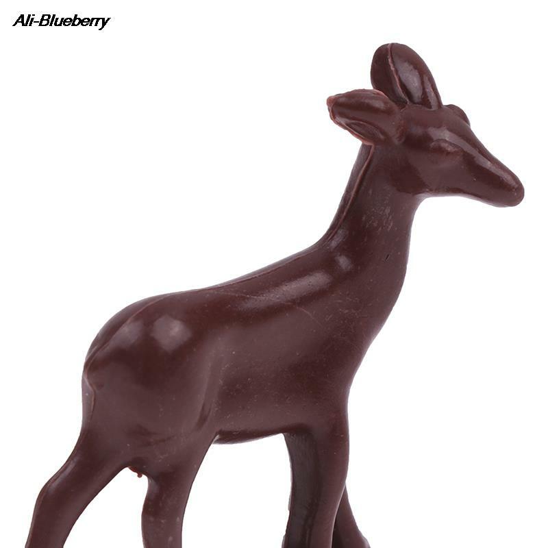 Miniatura Dollhouse Decoração Acessórios, Baby Deer Toy, Christmas Elk Ornamentos
