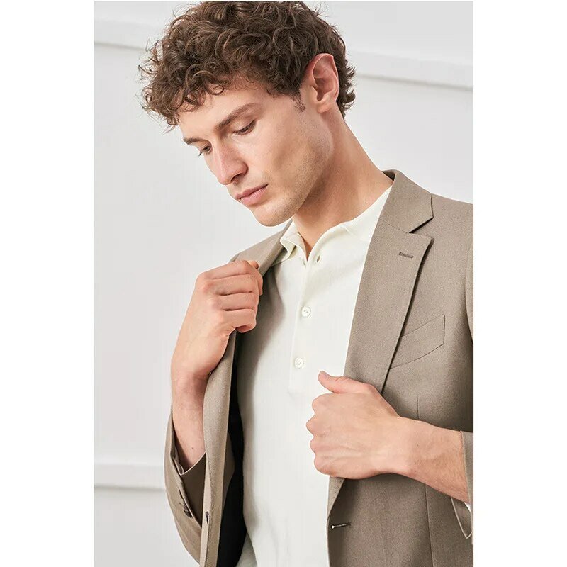 بدلة رجالية مخصصة بأكمام قصيرة ، بدلة مخصصة للباج ، نسخة كورية ، 8511-تي-الصيف