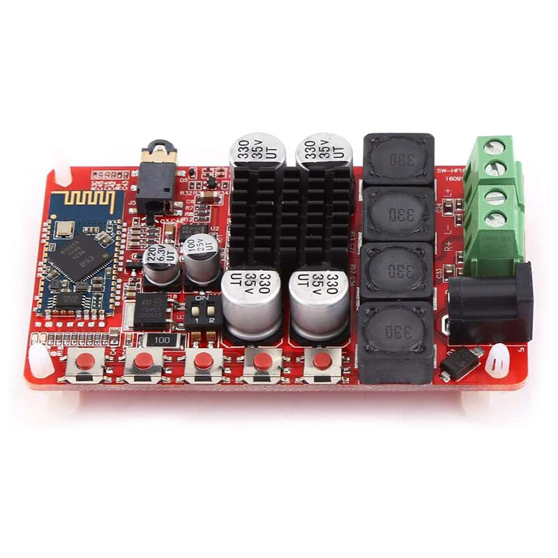 TDA7492 50Wx2 Digital Dual Channel Amplifier Module Stereo AMP Board with CSR8635 Bluetooth V4.0 Receiver and Microphone