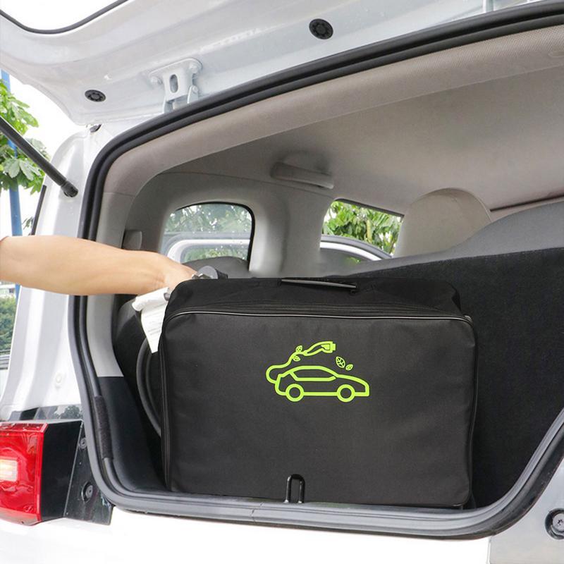 차량 충전 케이블 보관 가방, 방수 점퍼 케이블 가방, EV 케이블 코드 및 호스 정리함 케이스
