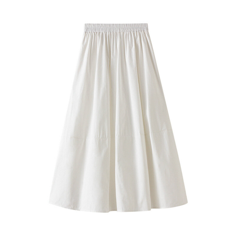 Женская Повседневная тонкая юбка-трапеция, универсальная юбка средней длины с высокой талией в стиле пэчворк, весна-лето 2022