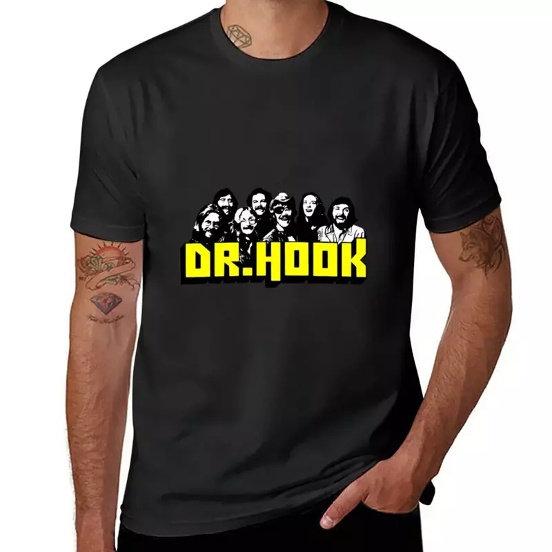 T-Shirt Dr Hook Masculina, Adesivo, Máscara, Sublime, Roupas Masculinas