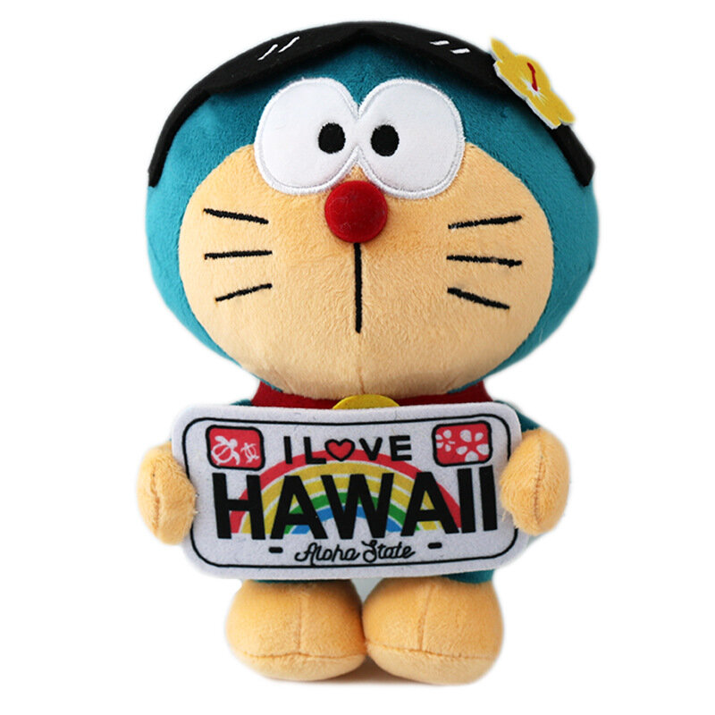 Doraemon figurki Anime pluszowe zabawki wypchane zwierzę kawaii 20cm wygładzające zabawki zwierzęta lalki świąteczne prezenty urodzinowe